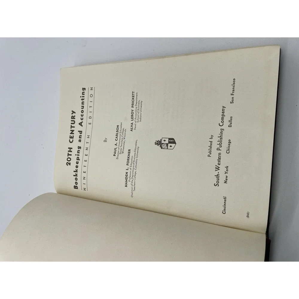 20TH CENTURY Bookkeeping and Accounting 19th Edition‎ (1947, Hardcover)